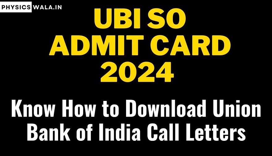UBI SO Admit Card 2024