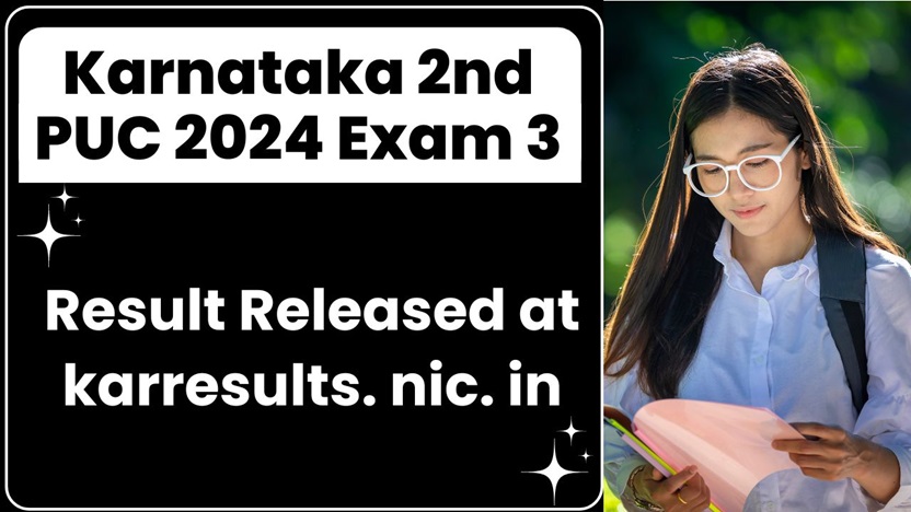 Karnataka 2nd PUC 2024 Exam 3 Result