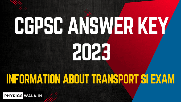 CGPSC Answer Key 2023