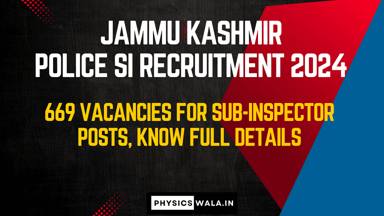 Jammu Kashmir Police SI Recruitment 2024